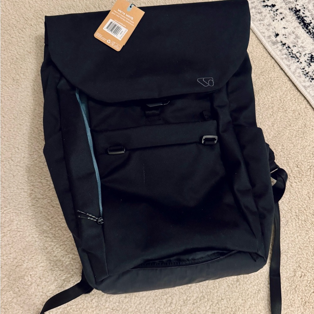 Sleek Black Backpack for Men